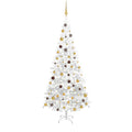VidaXL Kunstkerstboom met verlichting en kerstballen L 240 cm wit