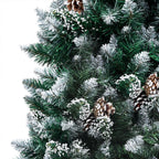 VidaXL Kunstkerstboom met verlichting kerstballen dennenappels 180 cm