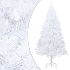 VidaXL Kunstkerstboom met verlichting en kerstballen 120 cm PVC wit