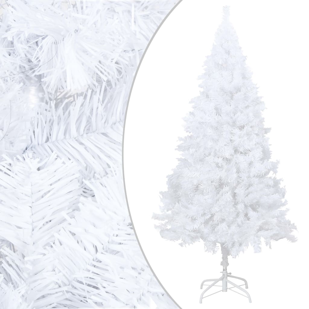 VidaXL Kunstkerstboom met verlichting en kerstballen 150 cm PVC wit