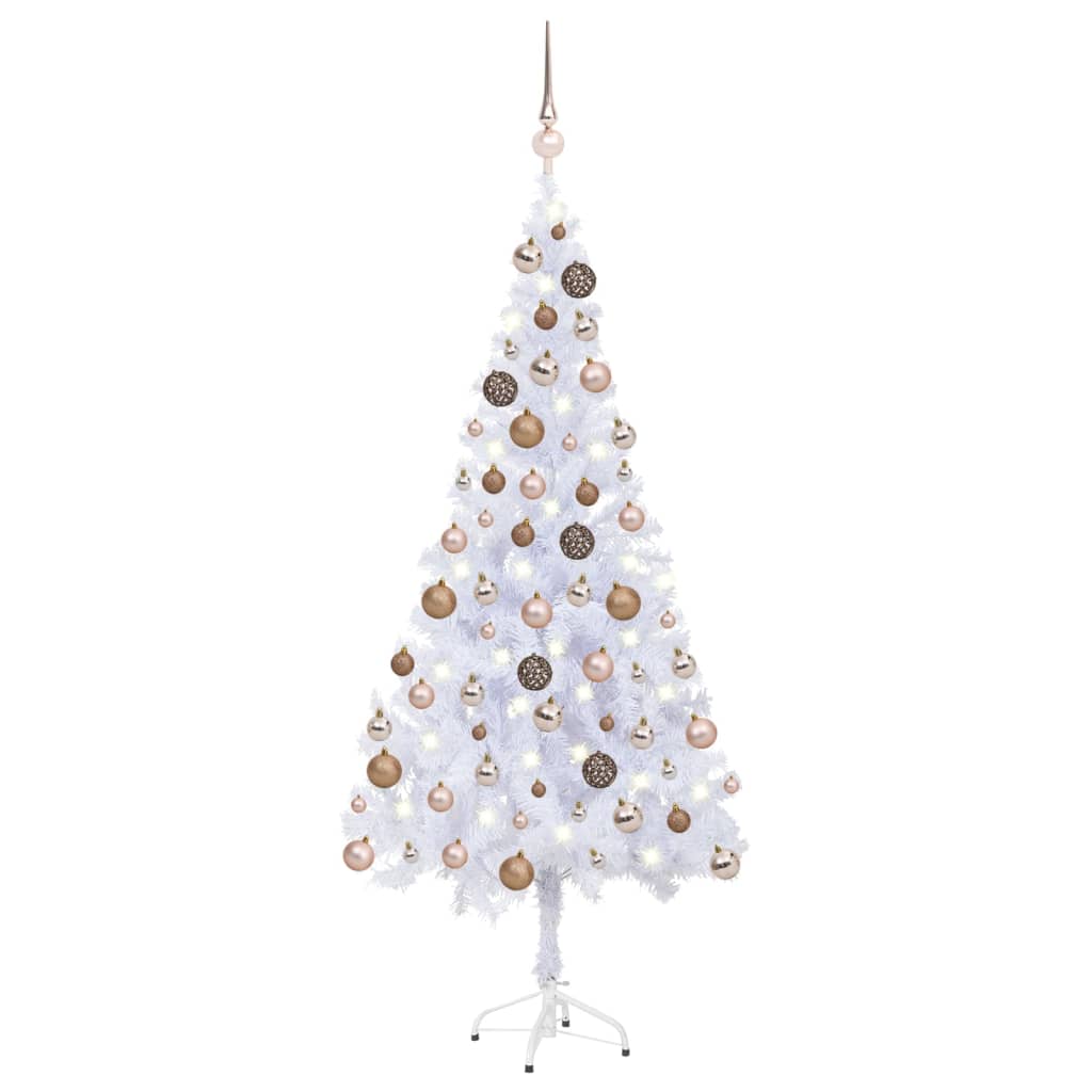 VidaXL Kunstkerstboom met verlichting en kerstballen 620 takken 180 cm