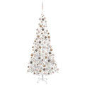 VidaXL Kunstkerstboom met verlichting en kerstballen L 240 cm wit