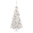 VidaXL Kunstkerstboom met verlichting en kerstballen L 240 cm wit
