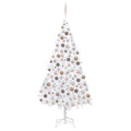 VidaXL Kunstkerstboom met verlichting en kerstballen 240 cm wit