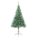 Vidaxl kunstkerstboom met verlichting en kerstballen 910 takken 210 cm