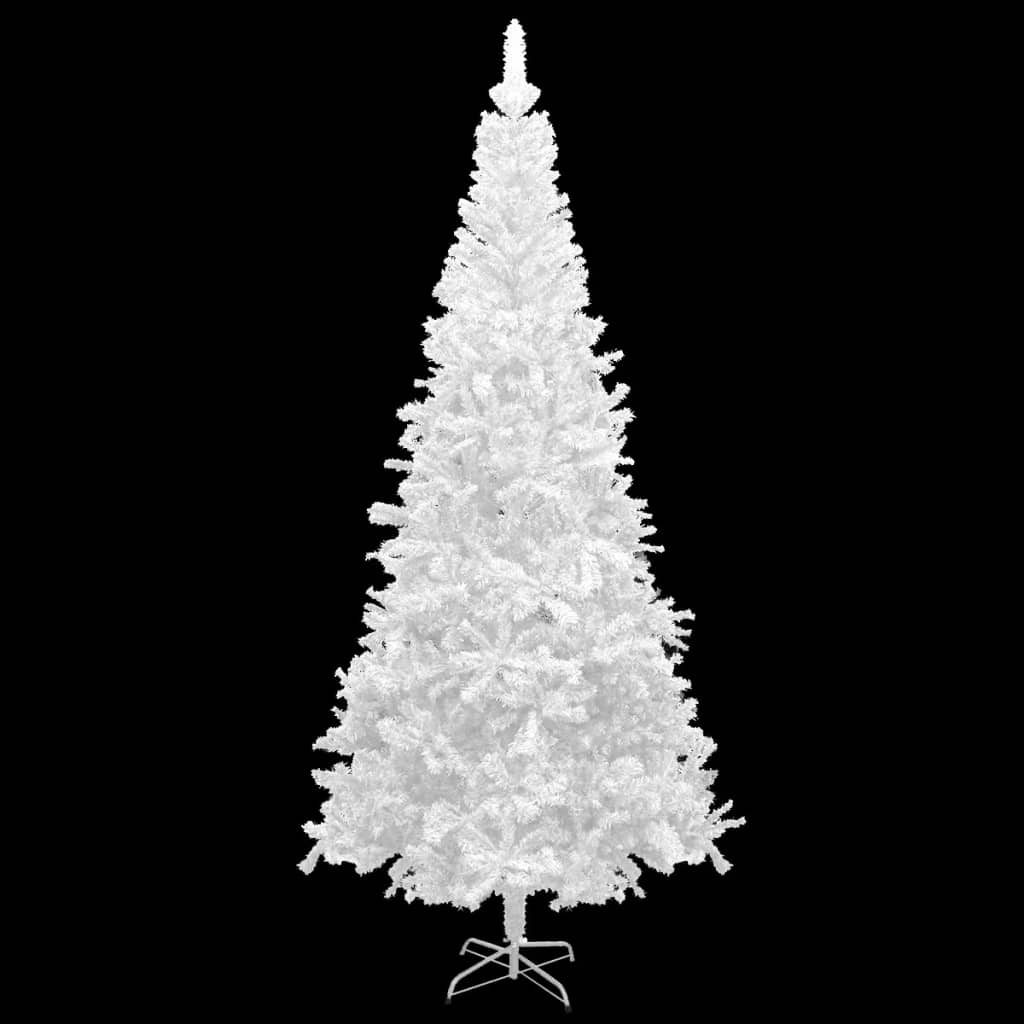 Vidaxl kunstkerstboom met verlichting en kerstballen l 240 cm wit