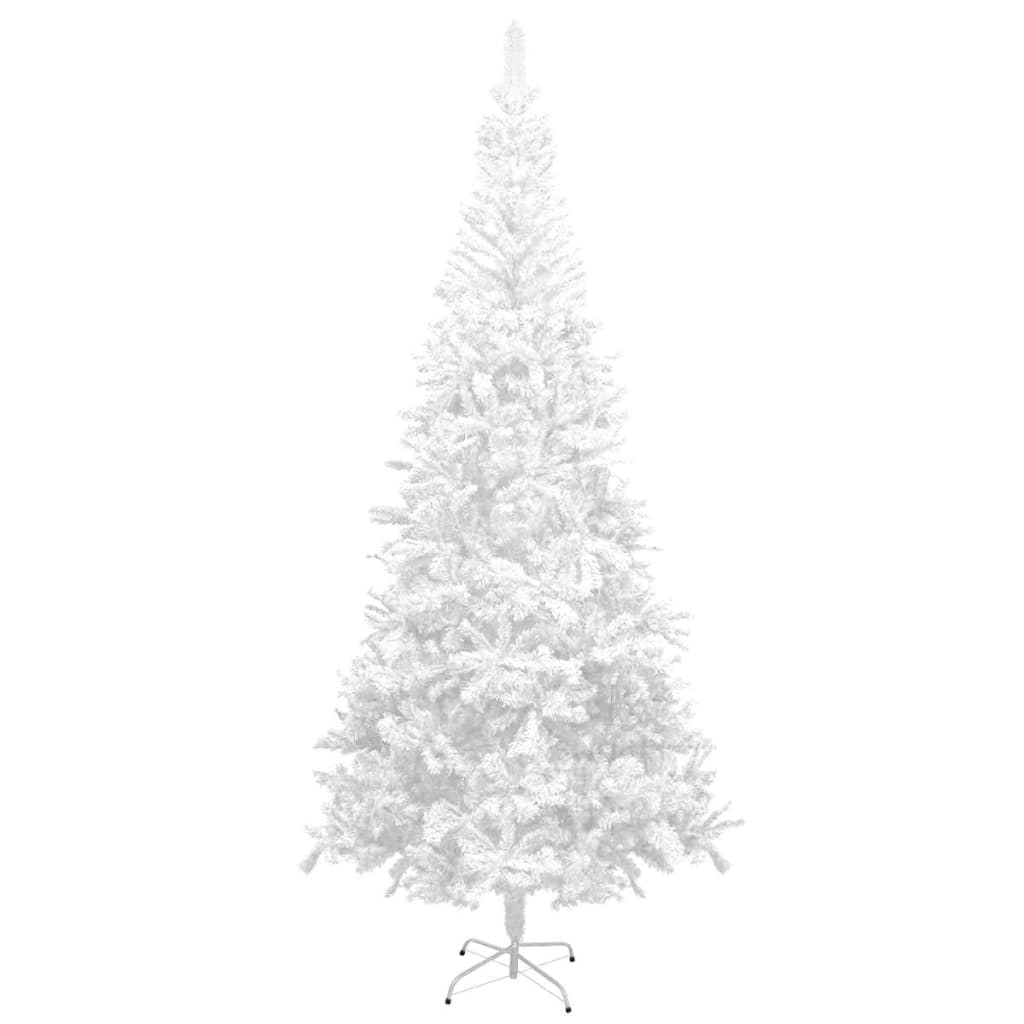 Vidaxl kunstkerstboom met verlichting en kerstballen l 240 cm wit