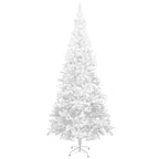 Vidaxl kunstkerstboom met verlichting en kerstballen l 240 cm wit