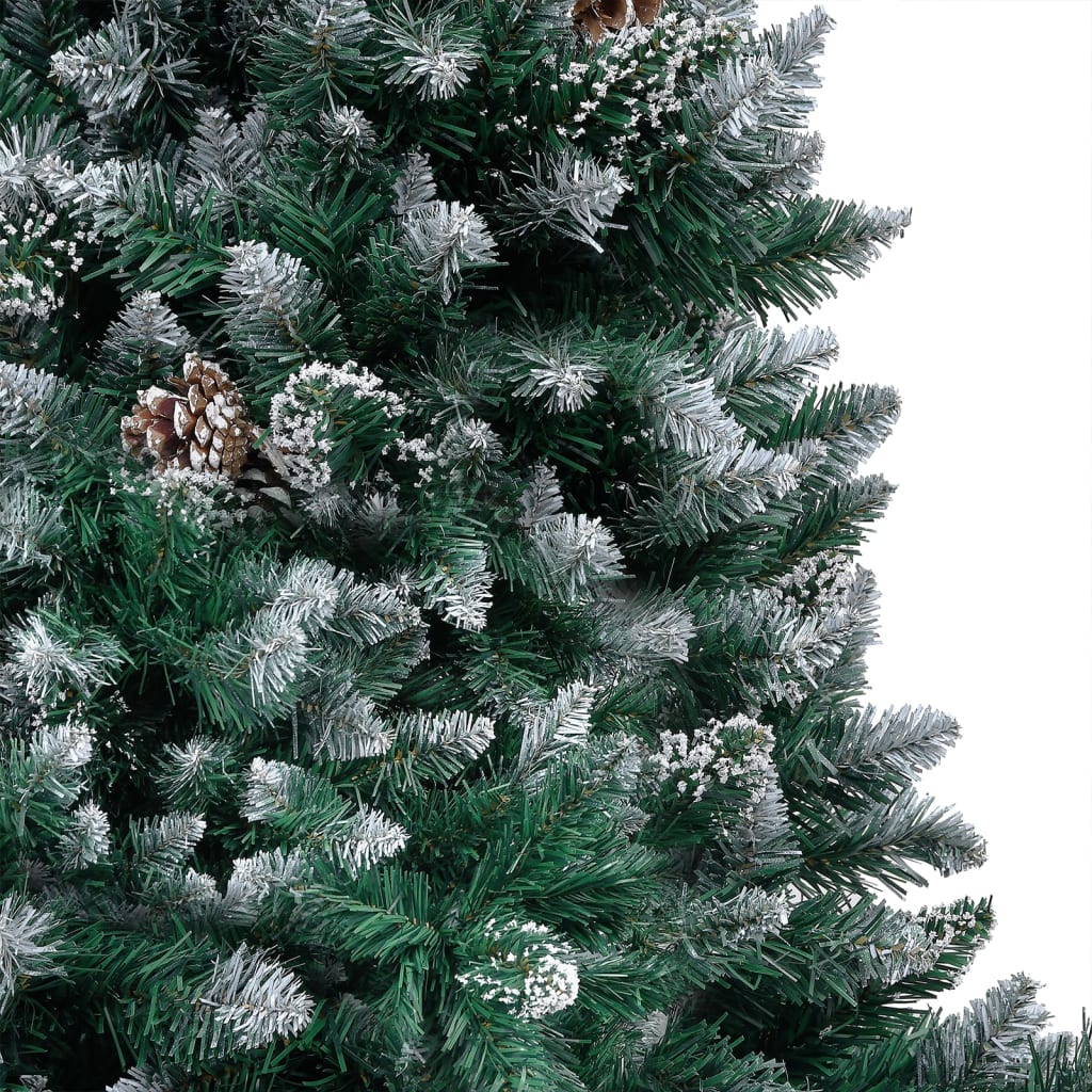 Vidaxl kunstkerstboom met led en kerstballen en dennenappels 180 cm