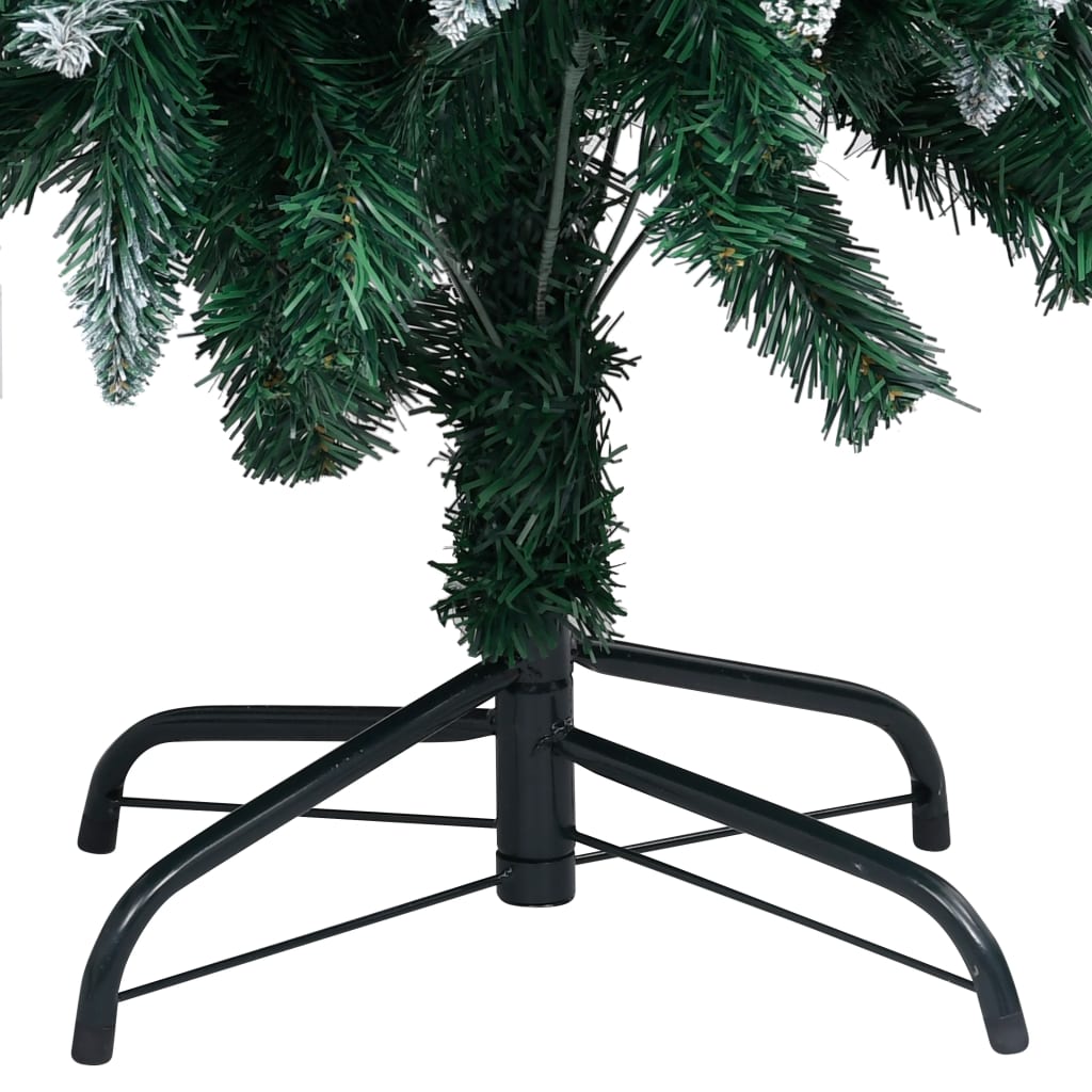 Vidaxl kunstkerstboom met led en kerstballen en dennenappels 210 cm