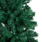 Vidaxl kunstkerstboom met verlichting en kerstballen 210 cm pvc groen