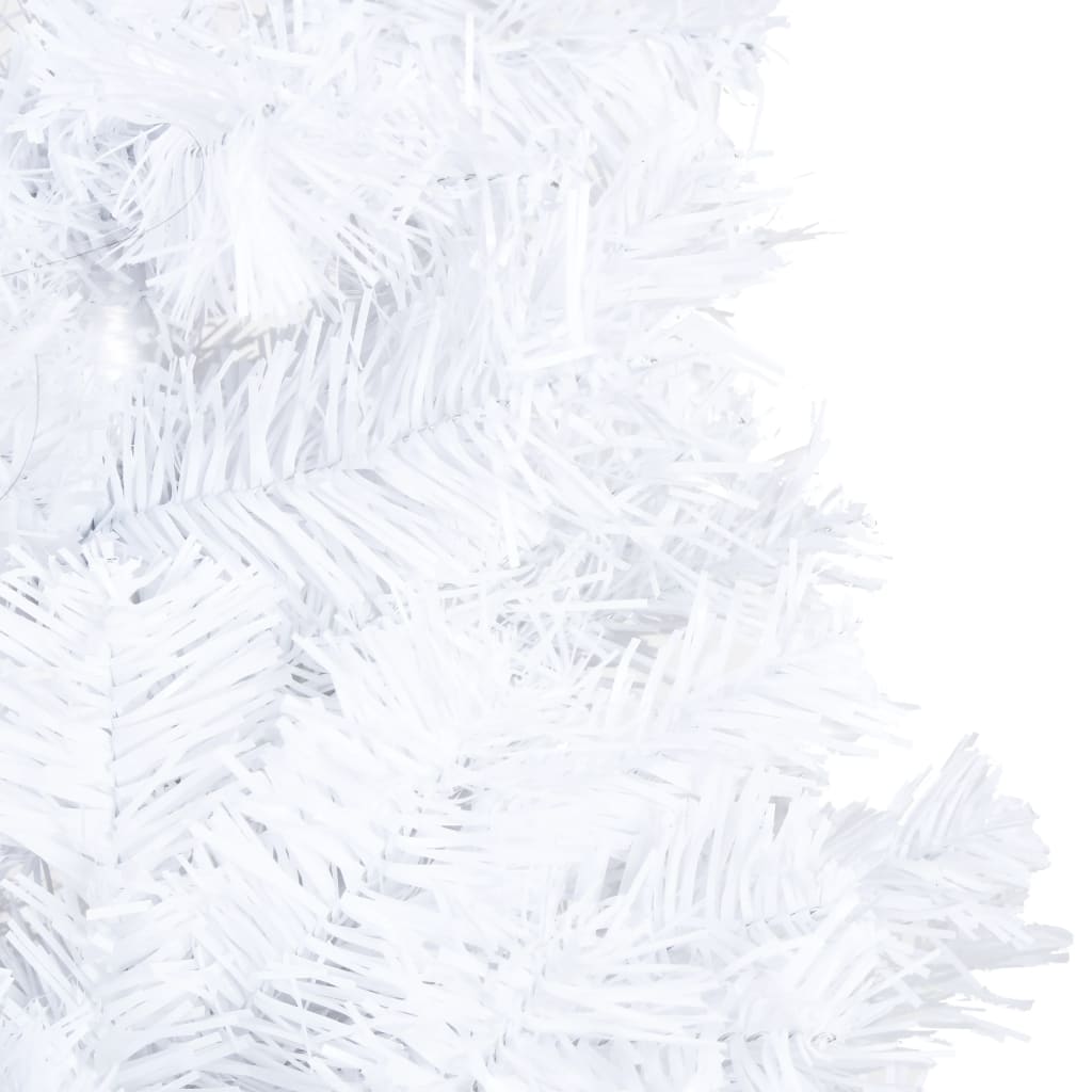 Vidaxl kunstkerstboom met verlichting en kerstballen 150 cm pvc wit
