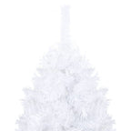Vidaxl kunstkerstboom met verlichting en kerstballen 180 cm pvc wit