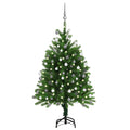 Vidaxl kunstkerstboom met verlichting en kerstballen 120 cm groen