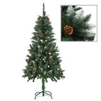 VidaXL Kunstkerstboom met verlichting en kerstballen 150 cm