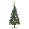 VidaXL Kunstkerstboom met verlichting en kerstballen 210 cm