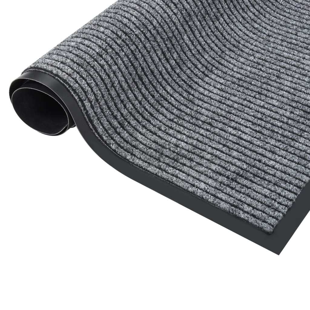 Vidaxl deurmat 60x80 cm gestreept grijs