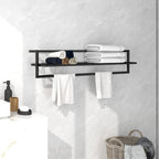 Vidaxl handdoekenrek 95x25x22 cm ijzer zwart