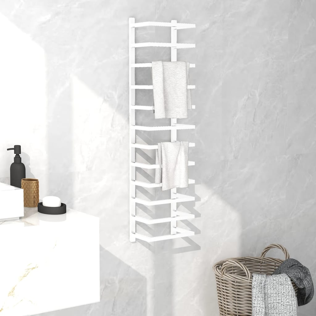 Vidaxl handdoekenrek 24x12x96 cm staal wit