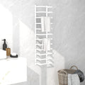 Vidaxl handdoekenrek 24x12x96 cm staal wit