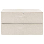 Vidaxl opbergboxen 2 st 70x40x18 cm stof crèmekleurig