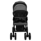 Vidaxl tweelingkinderwagen tandem staal donkergrijs
