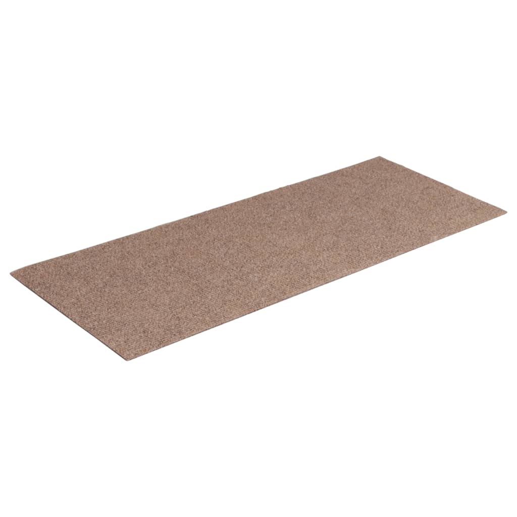Vidaxl trapmatten zelfklevend 15 stuks 60x25 cm lichtbruin rechthoekig