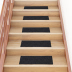 Vidaxl trapmatten zelfklevend 15 stuks 60x25 cm grijs rechthoekig