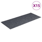Vidaxl trapmatten zelfklevend 15 stuks 60x25 cm lichtgrijs rechthoekig