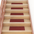 Vidaxl trapmatten zelfklevend 15 stuks 60x25 cm bordeaux rood rechthoekig