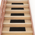 Vidaxl trapmatten zelfklevend 15 stuks 60x25 cm donkerbruin rechthoekig