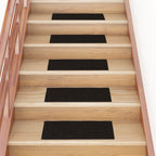 Vidaxl trapmatten zelfklevend 15 stuks 60x25 cm donkerbruin rechthoekig