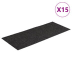 Vidaxl trapmatten zelfklevend 15 stuks 60x25 cm antraciet rechthoekig