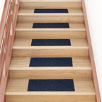Vidaxl trapmatten zelfklevend 15 stuks 60x25 cm marineblauw rechthoekig