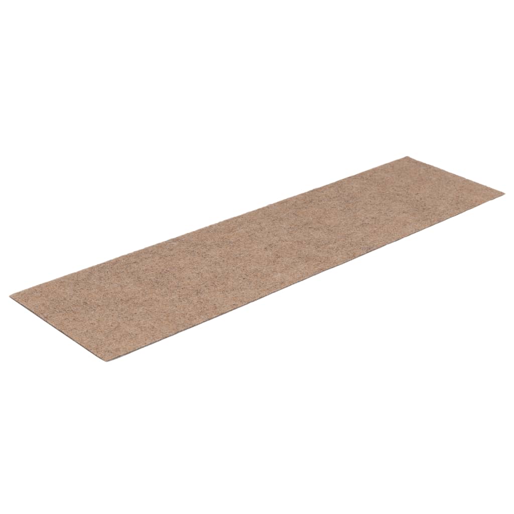 Vidaxl trapmatten zelfklevend 15 stuks 76x20 cm lichtbruin rechthoekig
