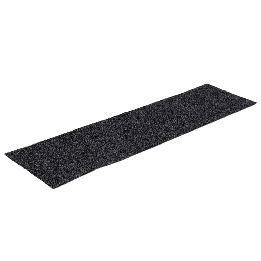 Vidaxl trapmatten zelfklevend 15 stuks 76x20 cm grijs rechthoekig