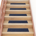 Vidaxl trapmatten zelfklevend 15 stuks 76x20 cm grijs blauw rechthoekig