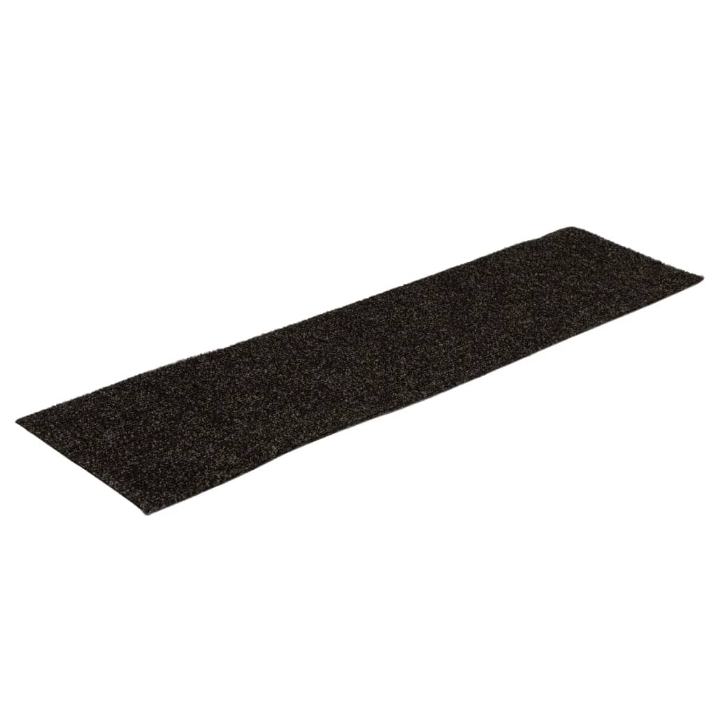 Vidaxl trapmatten zelfklevend 15 stuks 76x20 cm bruin rechthoekig