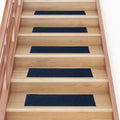 Vidaxl trapmatten zelfklevend 15 stuks 76x20 cm rechthoekig marineblauw