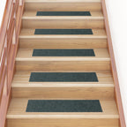 Vidaxl trapmatten zelfklevend 15 stuks 76x20 cm groen rechthoekig