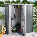 VidaXL Tuinschuur 180,5x97x209,5 cm gegalvaniseerd staal grijs