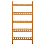 Vidaxl schoenenrek met 5 schappen 50x27x100 cm massief eikenhout