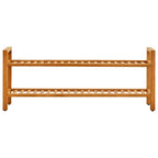 Vidaxl schoenenrek met 2 schappen 100x27x40 cm massief eikenhout