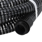 Vidaxl zuigslang met messing koppelingen 1,1'' 4 m pvc zwart