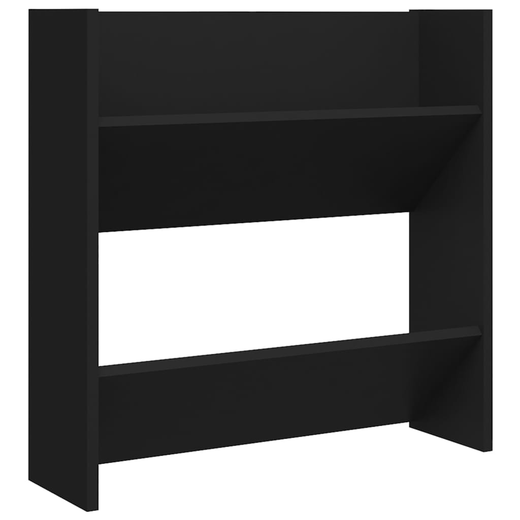 VidaXL Wandschoenenkast 60x18x60 cm bewerkt hout zwart