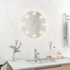 Vidaxl wandspiegel met led-lampen rond glas