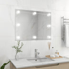 Vidaxl wandspiegel zonder lijst met led-lampen rechthoekig glas