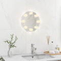 Vidaxl wandspiegel zonder lijst met led-lampen rond glas