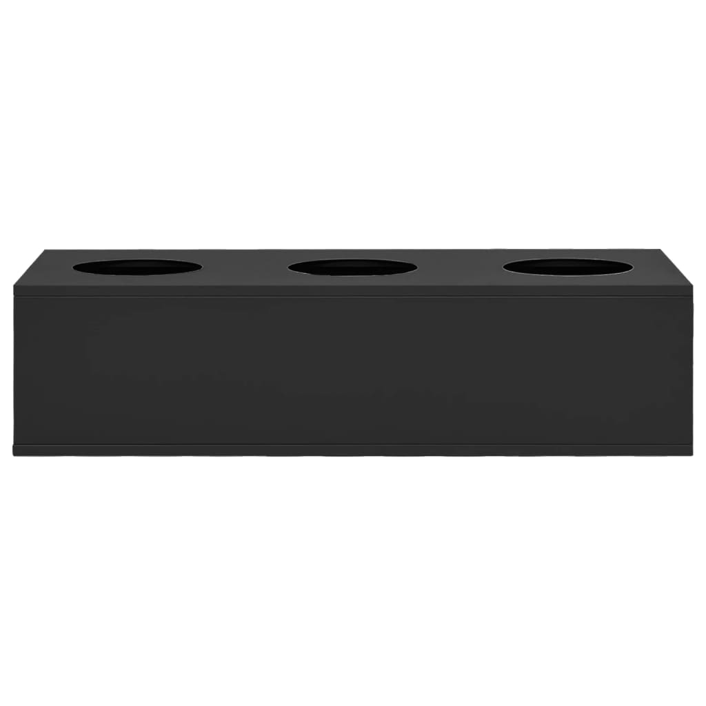 Vidaxl kantoorbloembak 90x40x23 cm staal antracietkleurig