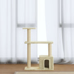 Vidaxl kattenkrabpaal met sisal krabpalen 70 cm crèmekleurig